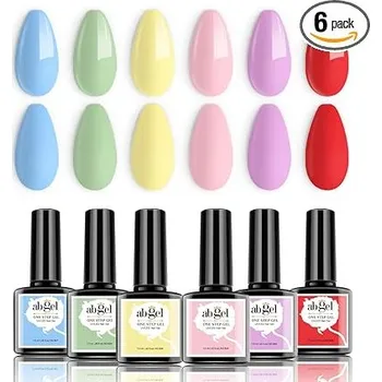 Sada 6 kusů laků na nehty UV