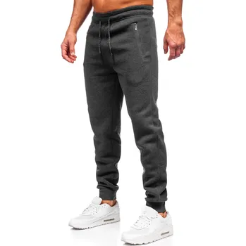 Grafitové pánské teplákové jogger kalhoty Bolf JX9816 - M