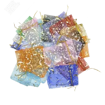 Dárková taška Taštička síťovaná s noční oblohou, Barva: Žlutá