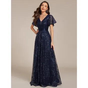 Dámské šaty Ever Pretty plesové šaty modré 2314 Velikost: 8XL / 56 / 24 / 28