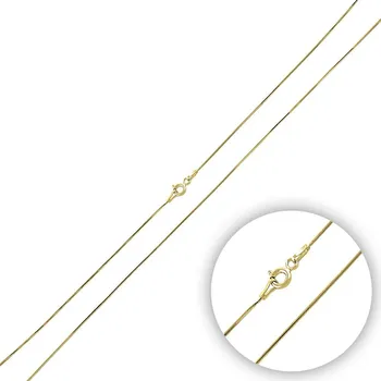 Řetízek Stříbrný řetízek SNAKE GOLD 45cm Ag 925; ≤1,9 g.