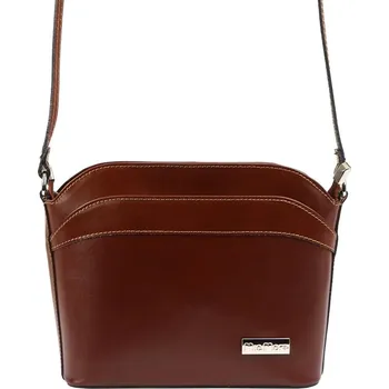 Kabelka Mia More (Itálie) Malá kožená crossbody kabelka Mia More no. 009 tmavěhnědá