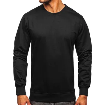 Pánské oblečení Černá pánská mikina bez kapuce Bolf B10001 - 2XL