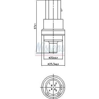 Čidlo automobilu Snímač, teplota chladiva NISSENS 207009