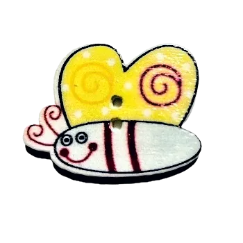 Knoflík Knoflík dřevěný motýlek IV