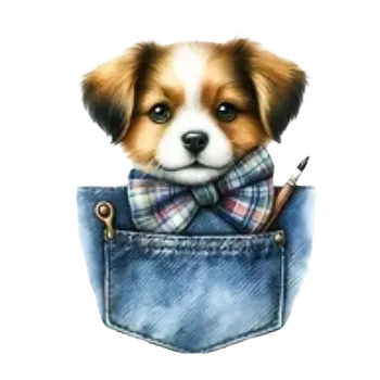 Nažehlovací obrázek Štěně v kapse IV