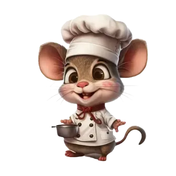 samolepka Nástěnná samolepka Myška kuchař