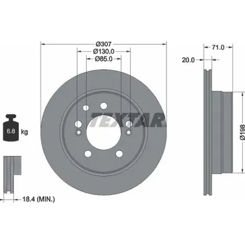 Brzdový kotouč Brzdový kotouč TEXTAR 92338503