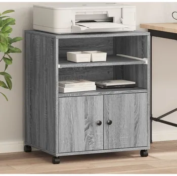 Držák monitoru vidaXL Stojan na tiskárnu na kolečkách 60 x 48 x 74 cm [840637] Barva: šedá sonoma