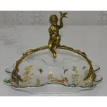 Zámecká mísa s chlapečkem - porcelán + bronz