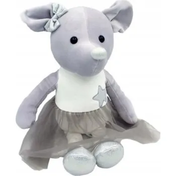 plyšák PLYŠÁK MAZLÍČEK MYŠ FIALOVÁ STŘÍBRNÁ 33 CM