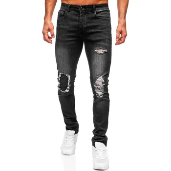 Pánské kalhoty Černé pánské džíny slim fit Bolf MP0085N - 34/L