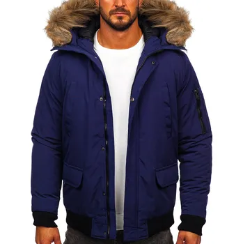 Pánský kabát Tmavě modrá pánská zimní bunda Bolf 2019A - 2XL