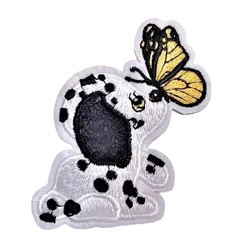 Nášivka Nášivka nažehlovací štěně s motýlem