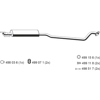 Tlumič výfuku Střední tlumič výfuku ERNST 052207