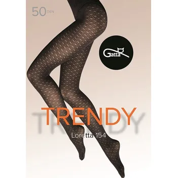 Dámské punčochy Dámské vzorované punčocháče Gatta Loretta 50DEN nero, nero 2-S i384_45607607