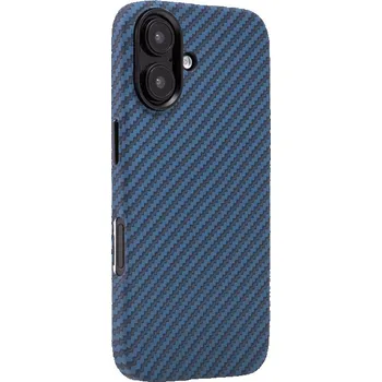 Pouzdro na mobilní telefon Kryt SWISSTEN MagStick Shell pro Apple iPhone 16 - MagSafe - karbonový motiv - modrý