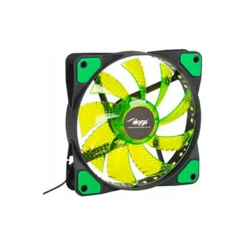 PC ventilátor Akyga ventilátor 120mm MOLEX 33 LED zelená