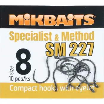Rybářský háček MIKBAITS SPECIALIST & METHOD háčky - SM 227 hook č.8 10ks
