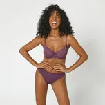 Blancheporte Vyztužená podprsenka ze strečové krajky Ambato Confidence Lingerie, s kosticemi fialová 80C