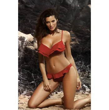 Dámské plavky Dámské dvoudílné plavky Matylda Rubino M-469 Rubínová - Marko rubínová 2XL