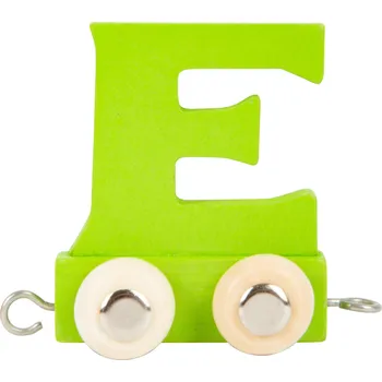 Vláček a vláčkodráha small foot Dřevěný vláček barevná abeceda písmeno E