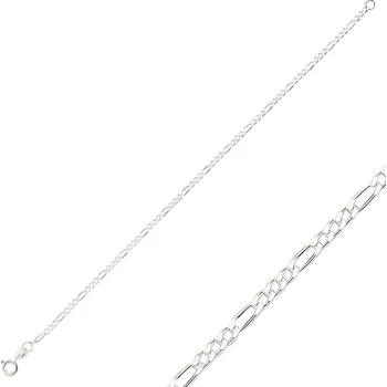 Náramek Dámský stříbrný náramek FIGARO Ag 925; ≤1,5 g.