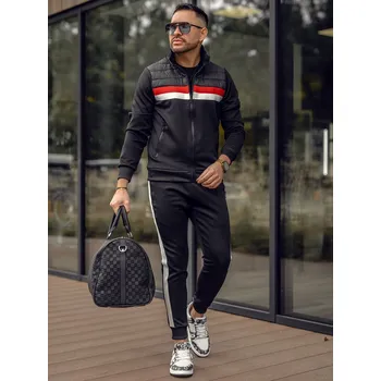 Pánská mikina Černá pánská tepláková souprava Bolf 3A166 - XL