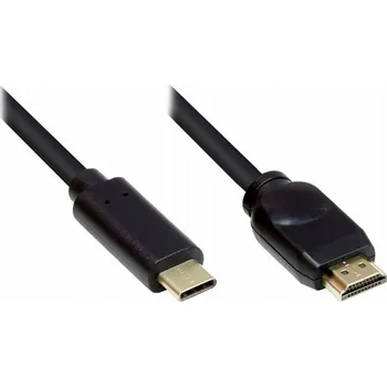 Kabel do PC Alcasa GC-M0104 kabelový adaptér 10 m USB Type-C HDMI Typ A (standardní) Černá