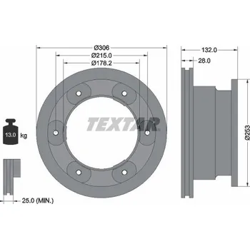 Brzdový kotouč Brzdový kotouč TEXTAR 93177703