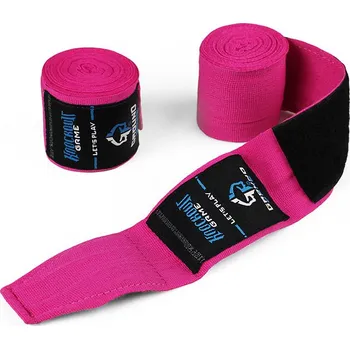 Bandáž na box a MMA Boxerské bandáže Classic Neon Ground Game 4 m - RŮŽOVÉ Velikost: Univerzální