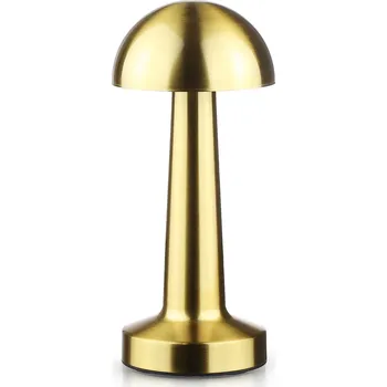 Stojací lampa Interlook HJA11-GOLD | Bezdrátová stolní lampa | Dotyková noční lampa s nastavitelnou barvou světla | USB MUSHROOM lampa