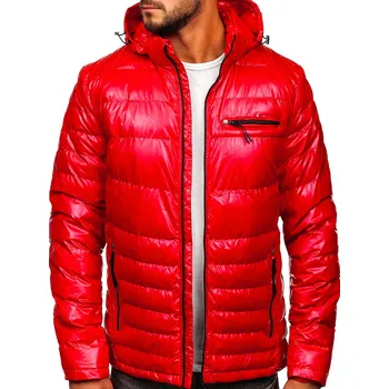 Črervená pánská sportovní přechodová prošívaná bunda Bolf 2147 - 4XL