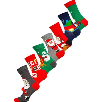 Pánské oblečení Pánské barevné-2 sváteční ponožky Bolf M898-7P-1 7 PACK - 44-46