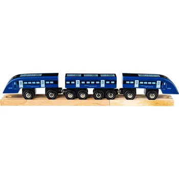 Vláček a vláčkodráha Bigjigs Rail Rychlík High Speed 1 modrý