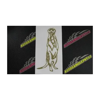 Samolepící dekorace SAMOLEPKA Surikata 001 pravá (17 - šedá) NA AUTO, NÁLEPKA, FÓLIE, POLEP, TUNING, VLASTNÍ TEXT, TISK, AUTOSAMOLEPKY.cz, POLEPY, OBRÁZEK, LOGO, SAMOLEPKY