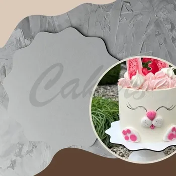 Čokoláda Dekorační podnos 20 cm vlnka – bílý