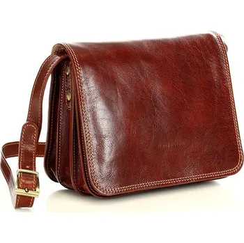 Kabelka Kožená crossbody kabelka Mazzini M17M8 hnědá