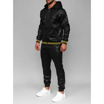 Černá pánská tepláková souprava s kapucí Bolf 3A161 - M