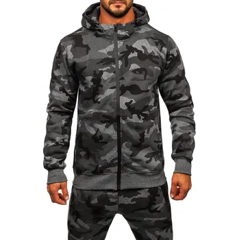 Grafitová pánská tepláková souprava s kapucí Bolf 8B159 - L