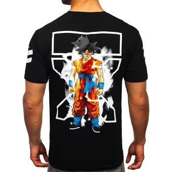 Pánské oblečení Černé pánské tričko s potiskem Bolf 14404 - 2XL