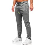 Šedé pánské zateplené tepláky Bolf Q1081 - 3XL