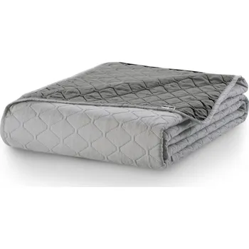 Přehoz na lůžko Oboustranný přehoz přes postel DecoKing Chiny šedo-stříbrný, velikost 200x220