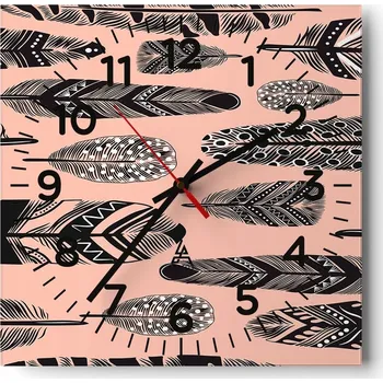 Hodiny Nástěnné hodiny do obýváku 40x40 Abstrakce Tiché hodiny Skleněné hodiny Bez hlučnosti