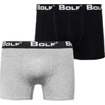 Šedo-černé pánské boxerky Bolf 0953-2P 2 PACK - 2XL