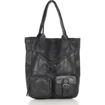Kabelka Marco Mazzini Kožená shopper bag kabelka Mazzini VS31 černá