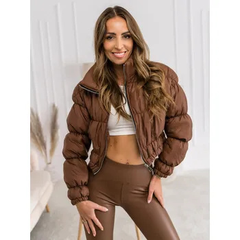 Hnědá dámská prošívaná přechodová bunda Bolf 1250 - One size