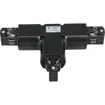 V-TAC Kolejnicová spojka T na 4-Fázový system-černá