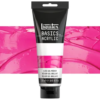 Vodová barva Médium pro akrylové barvy Liquitex Basic Gloss Gel - 250 ml