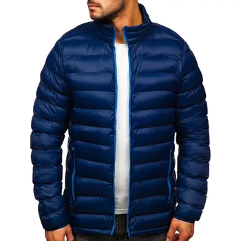 Pánský kabát Černá pánská prošívaná sportovní zimní bunda Bolf 1111 - 2XL